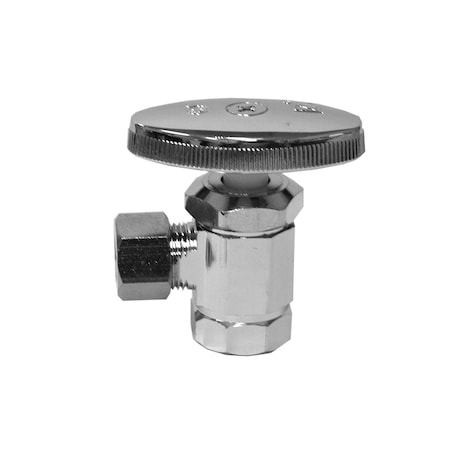 Jones Stephens 3/8" FIP x 3/8" OD Chrome Plated Multi Turn Supply Stop, Angle S10338